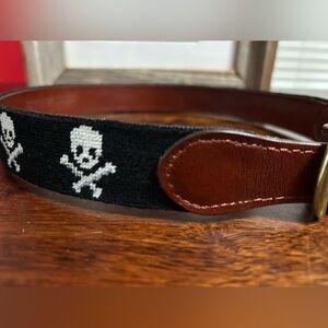 NWOT Smathers and Branson Jolly Roger Pirate Belt Size 30